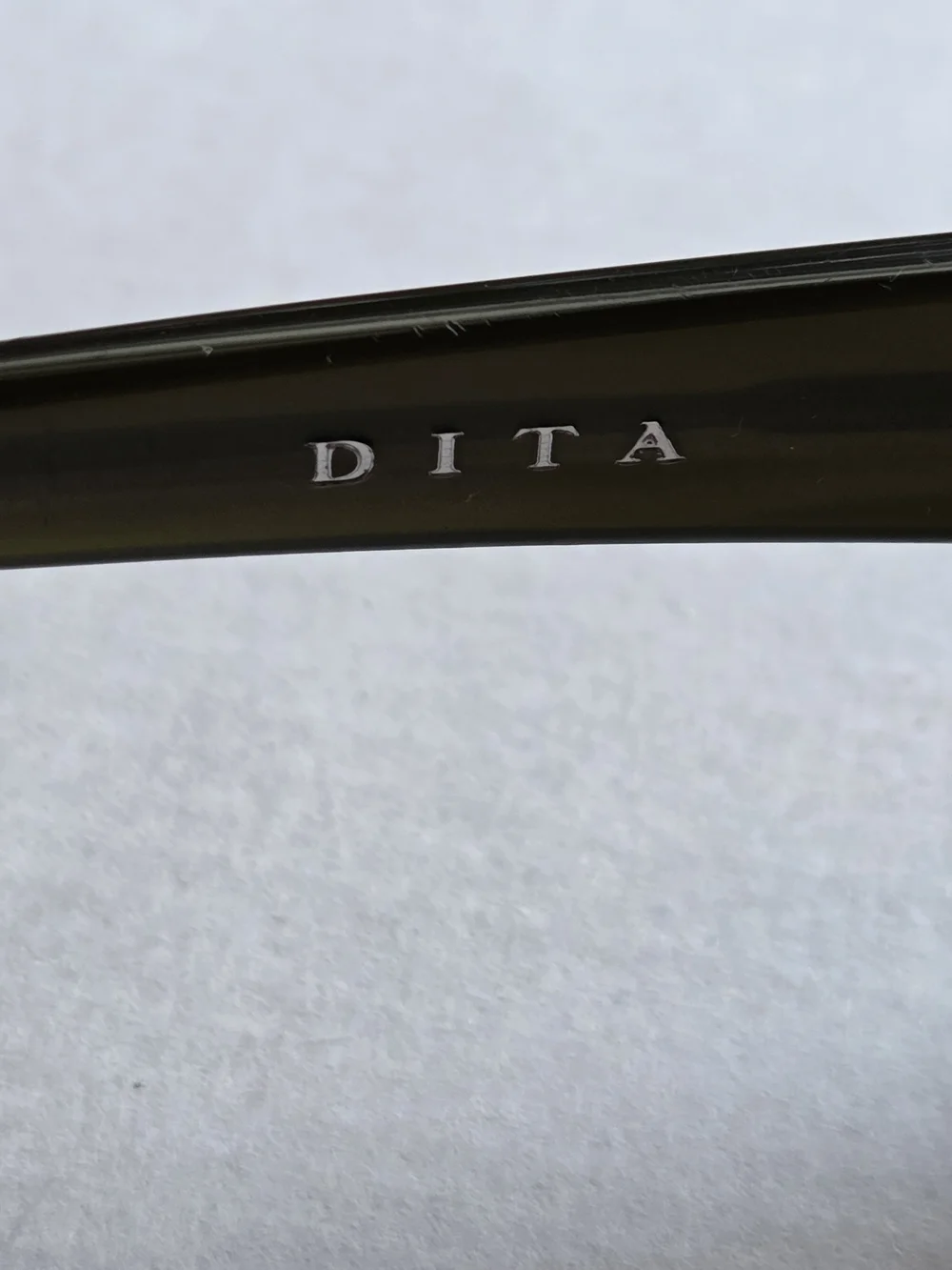DITA Olive Green Frame Sunglasses with Brown Lenses